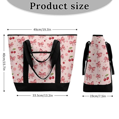 SWEET TANG Cooler Bag Insulated for Travel, Bow Cherry Pink Food Delivery Cooler Bag for Beach, Travel, Picnics - color: Pattern 83