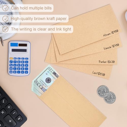 Joyberg 120 PCS Money Envelopes, 6.5"x3.2" Small Cash Envelopes Self-Adhesive for Saving Challenge, Coin, Check, Budget, Small Item Organizer (Pack of 2) - size: 6.5"x 3.2" (Pack of 2)