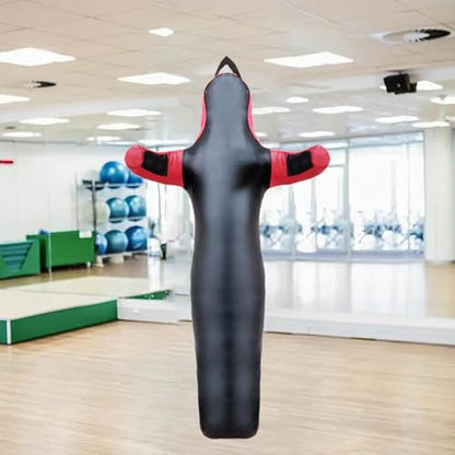 Unfilled Wrestling Dummy Bag for Training and Practice Sessions, PU Leather Grappling Dummy for MMA Boxing Martial Arts, 6 Size Options 47-67 inch