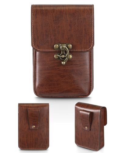 Silkfly Medieval Leather Belt Pouch Vintage,5.98 x 3.98 x 1.5 Inch,Brown - color: Brown, size: 5.98 x 3.98 x 1.5 Inch