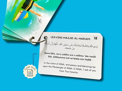 Umrah Dua Cards, Step by Step Guide Umrah Duas, Umrah Gift, Umrah Prayers and Supplications, Umrah Flash Cards