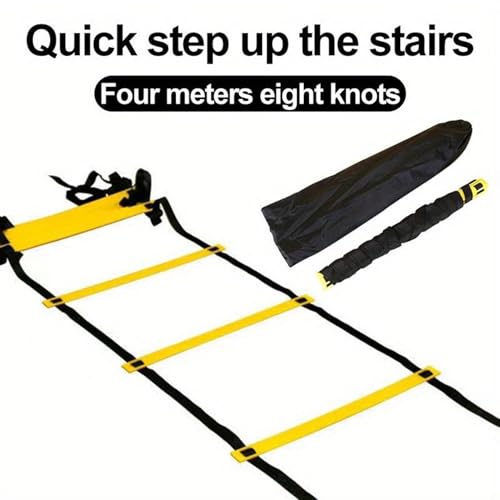 Agility Ladder - Speed Training Equipment Workout Tool, Footwork Exercise Gear Kit, Portable Duraable Practice Training Set with Carry Bag | Fitness Conditioning Ladder for Gym Outdoor Baseball Sports