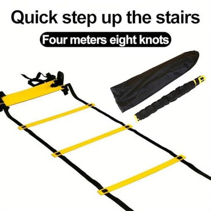 Speed Ladder Portable 12 Rung Speed Agility Equipment | 19.6ft Workout Ladder with Carry Bag for Football Basketball Baseball Tennis Volleyball Boxing Gym Outdoor Workout Fitness