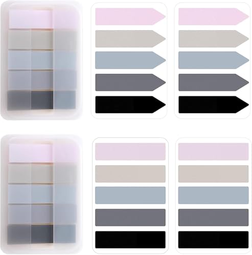 600 Pcs Index Tabs Flags, Pastel Color | Transparent, Sticky, Writable, Easy to Remove, For Annotating Books