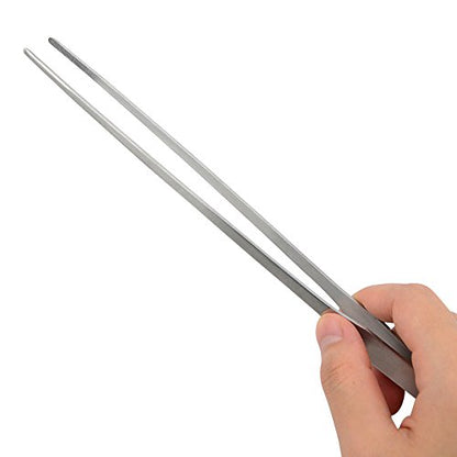 Straight and Bend Stainless Steel Super Thick Tweezers Set,Pliers Aquarium Tool Fish Tank Aquatic Plants Forceps Clip (10.5") - size: 10.5"