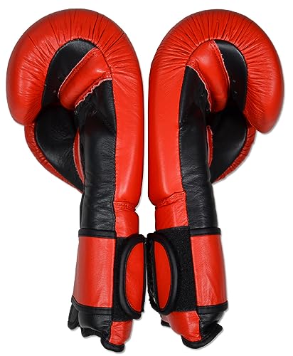Leather Deluxe MiM-Foam Sparring Gloves - Single Strap - 14oz to 50oz - size: 22oz