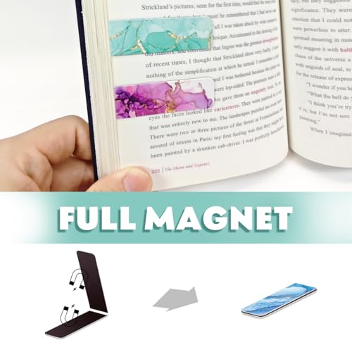 30 Pieces Bookmark, Magnetic Bookmarks for Book Lovers Women Men, Bookmarks Bulk for Reading Lovers, Magnet Bookmark Clips for Teachers Students - size: 30 Pieces, style: Marble