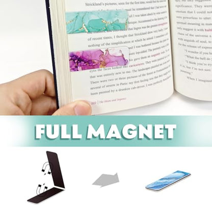 30 Pieces Bookmark, Magnetic Bookmarks for Book Lovers Women Men, Bookmarks Bulk for Reading Lovers, Magnet Bookmark Clips for Teachers Students - size: 30 Pieces, style: Marble