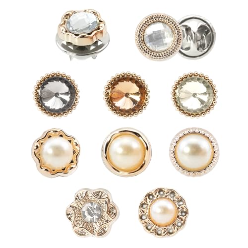 Quacc 10 PCS Lapel Pins for Women, Modesty Pins Safety Brooch Buttons