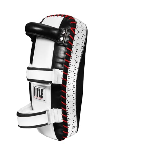 Title Muay Thai Leather Contoured Thai Pads (Pair): Muay Thai Pad, Thai Pad, MMA Pad, Punch Mitts, Kick Pad, Kick Boxing