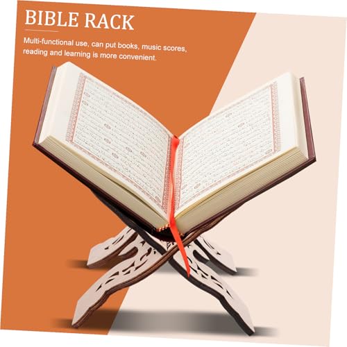 Generic Bible Bookshelf Desktop Reading Rack Wooden Reading Stand Book Holder Quran Displaying Rack Tabletop Bible Rack