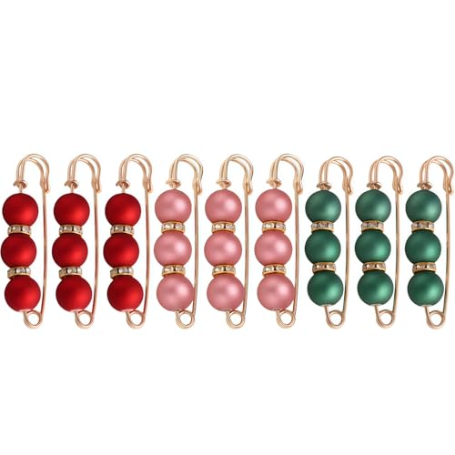 8 Pcs Pearl Brooch for Women clothes-Pearl Safety Sweater Shawl Pins Brooches Para Ropa De Mujer Multiple Styles and Lengths Are Available to Suit Various Scenarios Clothing Decoration Accessories Shawl Sweater Dress Hats Multicolor - color: F