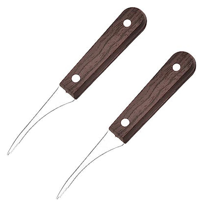 2 Pcs Stainless Steel Shrimp Deveiner Tool, Serrated Shrimp Peeler Shrimp Cleaner Knife for Home Kitchen