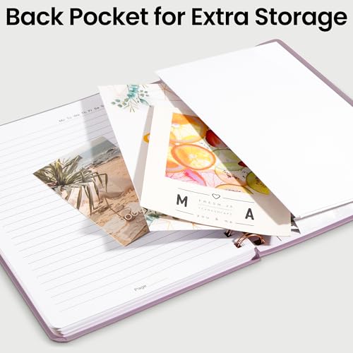 CICPAP Lined Spiral Journal Notebook, A5 College Ruled Notebook for Journaling, Note-Taking, and Daily Planning, Durable Hardcover with an Elegant Design, Purple - color: Bloom