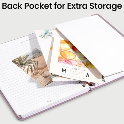CICPAP Lined Spiral Journal Notebook, A5 College Ruled Notebook for Journaling, Note-Taking, and Daily Planning, Durable Hardcover with an Elegant Design, Purple - color: Bloom