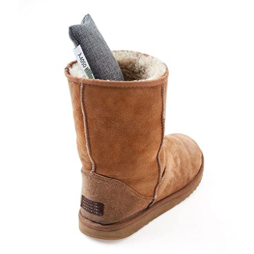 Moso Natural Shoe Deodorizer Inserts (2 Pack) Charcoal Odor Absorber for Shoes, Gym Bag & Boot Deodorizer, Unscented Shoe Odor Elimination, Air Purifying Bags, Lasts 2 Years (4 Bags) - style: 2 Pack (4 Total) Charcoal