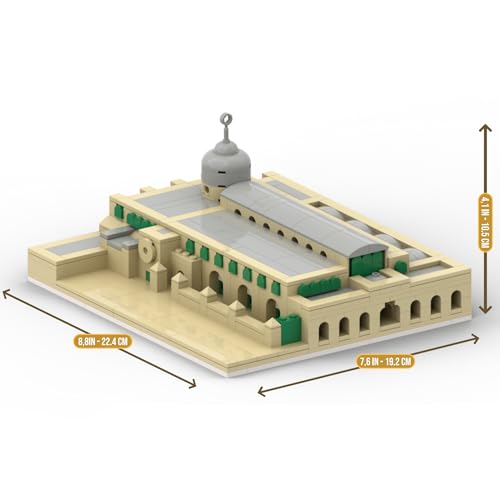 Aqsa Mosque Muslim Building Blocks Children's Assembling Toy Muslim Islamic Plastic Muslim Brick Puzzle Toy Gift, Creative DIY Building Toy, for Kids and Collectors Eid al Fitr Gift