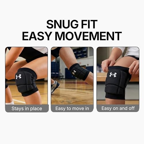 Under Armour Volleyball Knee Pads, Set of 2 - color: Black, size: Medium