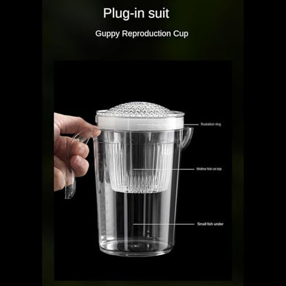 Transparent Hatch Box, Fish Isolation Nursery Cup, Aquarium Fry Safety Breeder Container, Multi Species Separation Chamber Tool, Acrylic Viewing Design, Tank Care Accessory for Shrimp Cichlid