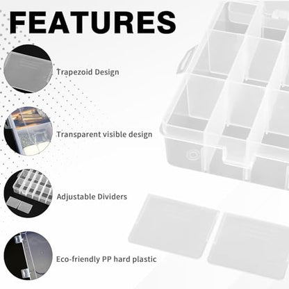 OALCQ 24 Grids 36 Grids 2 Pcs Bead Organizer Box Tackle Box Organizers and Storage Rock Collection Storage Boxes - size: 24 and 36 grids 2 pcs