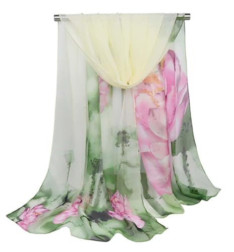 Xyueanlo Scarfs for Women Lightweight Scarves Fashion Print Floral Pattern Scarf Shawls - color: R-19