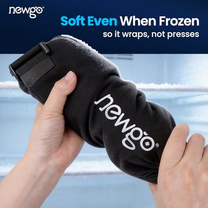 NEWGO Shoulder Ice Pack Rotator Cuff Cold Therapy, 45-Min Long-Lasting Ice Packs for Shoulder & Arm with Ice Grid, Flexible Cold Compression Wrap for Post-Surgery, Muscle Relaxation & Swelling, XL - size: XL