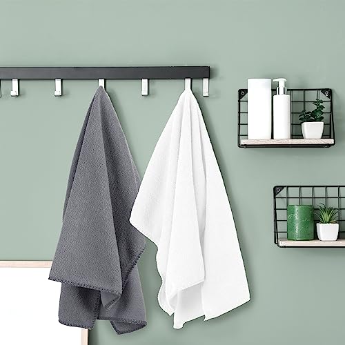 JML Large Microfiber Bath Towel, 4 Pack, 30" x 60" | Hanging Loop, Soft, Extra Absorbent, Quick Dry as Spa, Sauna, Salon Hair Wrap - color: Microfiber White, size: 4 Pack (30 in x 60 in)