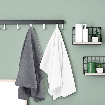 JML Large Microfiber Bath Towel, 4 Pack, 30" x 60" | Hanging Loop, Soft, Extra Absorbent, Quick Dry as Spa, Sauna, Salon Hair Wrap - color: Microfiber White, size: 4 Pack (30 in x 60 in)