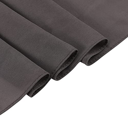 Yeieeo Chiffon Head Wraps for Women - Solid Color Fashion Bubble Chiffon Scarf Hijab - color: Dark Grey