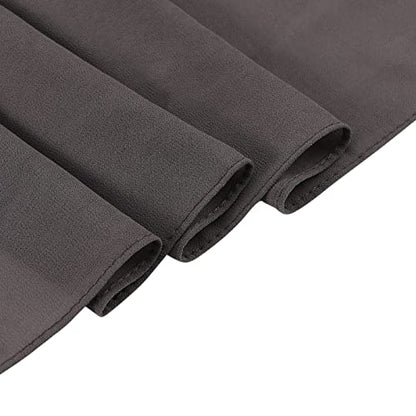 Yeieeo Chiffon Head Wraps for Women - Solid Color Fashion Bubble Chiffon Scarf Hijab - color: Dark Grey