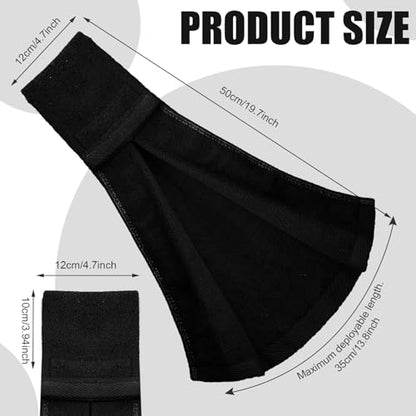 Moukeren 6 Pcs Football Towel Cotton Quarterback Football Field Hand Towel with Hook and Loop Fastener for Sports Football Golf Gym Accessories(Black) - color: Black
