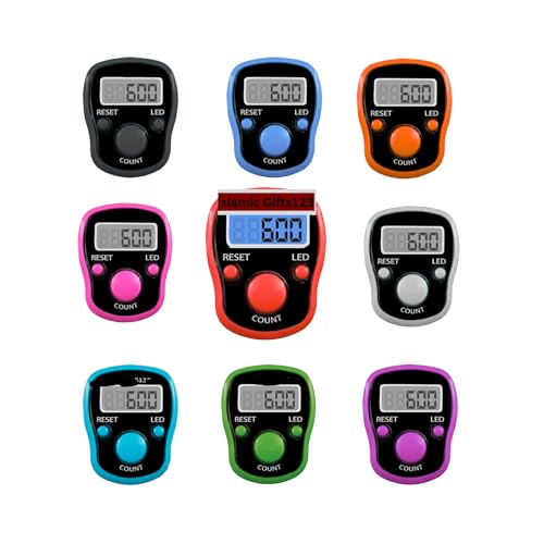 Electronic Finger Counter, Resettable Hand Tally, 5 Digit Number and LCD Electronic Digital Display, Handheld Clicker Counting (6)