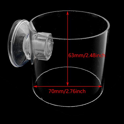 DGZZI Acrylic Aquarium Fish Tank Adjustable Circle Ring Feeder - Floating Food Dish Protection Cover Tray