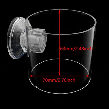 DGZZI Acrylic Aquarium Fish Tank Adjustable Circle Ring Feeder - Floating Food Dish Protection Cover Tray