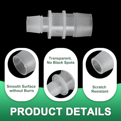 PATIKIL Hose Barb Reducer, 3 Pcs 3/4" to 1/2" Hose ID Connectors Joint Plastic Pipe Fitting Splicer Mender Union Adapter for Air Water Fuel Gas Aquarium, White - size: 3/4" to 1/2"