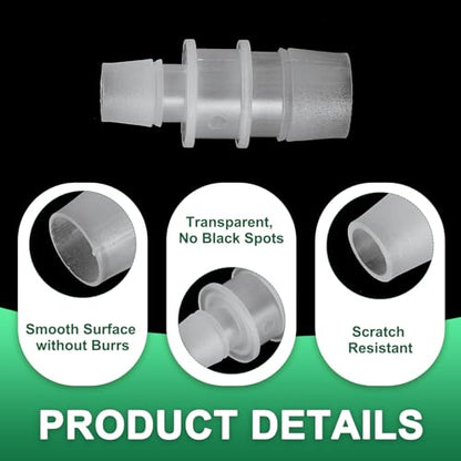 PATIKIL Hose Barb Reducer, 3 Pcs 3/4" to 1/2" Hose ID Connectors Joint Plastic Pipe Fitting Splicer Mender Union Adapter for Air Water Fuel Gas Aquarium, White - size: 3/4" to 1/2"