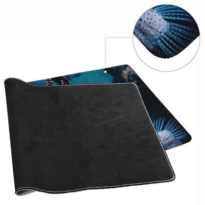 Large Size Gaming Mouse Pad Fish in Fish Tank Desk Mat Non-Slip Base Waterproof Desktop Writing Pad for Office Home - color: Fish in Fish Tank, size: 40x90cm