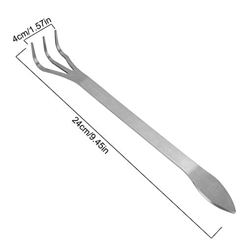 Stainless Steel 3 Prong Root Rake Pick Set, Bonsai Tool Root Pick Rake Gardening Tools