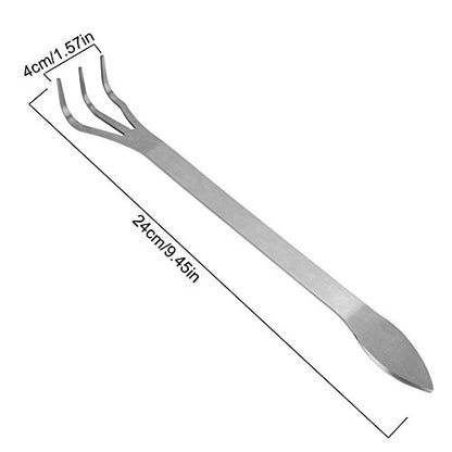 Stainless Steel 3 Prong Root Rake Pick Set, Bonsai Tool Root Pick Rake Gardening Tools