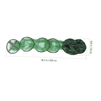 Yardwe Collapsible Fishing Net Lightweight Mesh Tuck Net for Fish Shrimp Use Fishing Tool for Lakes Rivers Sea - size: 200.00X25.00X25.00CM