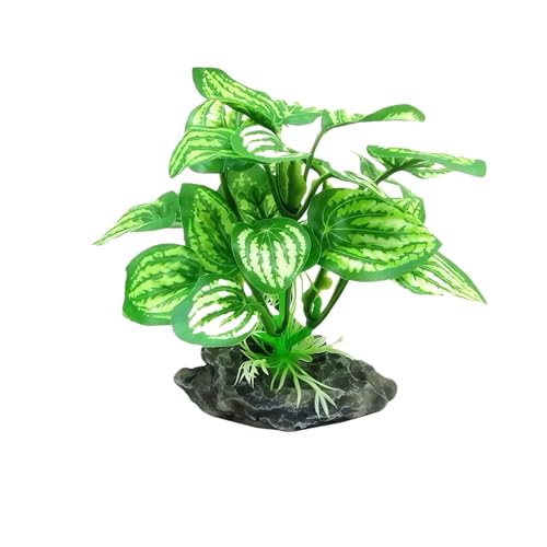 JGbaby Artificial Aquarium Plants,Fish Tank Decorations Betta Leaf Hammock 4in Realistic Silk & Plastic Plants, Hideout Decor for Betta. Goldfish,Reptiles,Small Tanks (Green Type-C) - color: Green Type-c, size: 4 inches