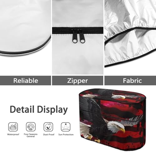 Eagle American Flag RV Propane Tank Cover for Travel Trailer Waterproof/Dustproof Camper Propane Tank Cover Double 20LB, Weather Resistant Gas Cylinder Cover - color: Eagle American Flag, size: Small-Double 20 LB