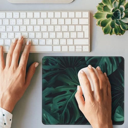 Monstera Deliciosa Tropical Plant Summer Mousepad Non-Slip Rubber Base Mouse Pads for Computers Laptop Office Desk Accessories Mouse pad 7.9 x 9.5 in - color: Tropical Leaves