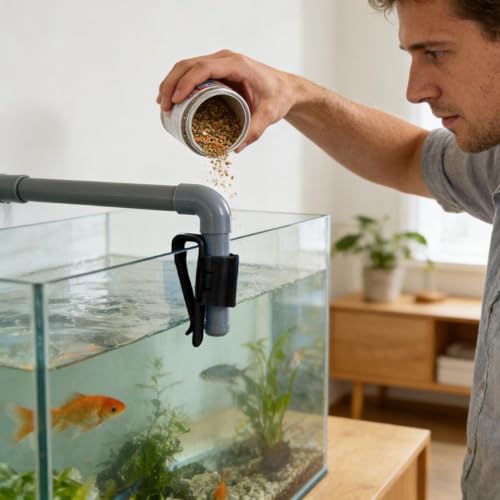4Pcs Hose Holder, Plastic Fish Water Pipe Clamp, Aquarium Filtration Clip, Adjustable Aquarium Filtration Bucket Mounting Clip, Fit fir 8mm to 16mm Hoses (Black)