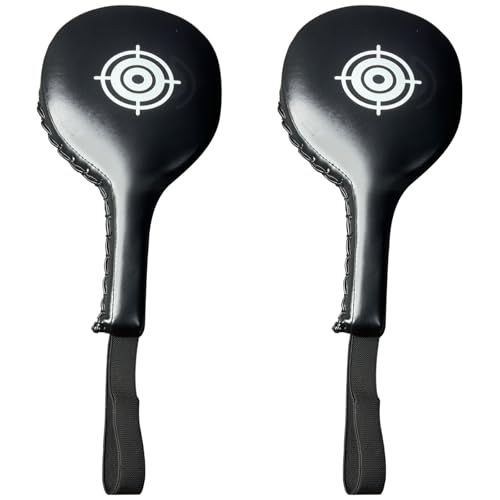 Pair of Boxing Training Pads for Speed and Accuracy, Pu Kickboxing Hand Target, Resilient with Adjustable Straps, Ideal for MMA, Muay Thai, and Taekwondo