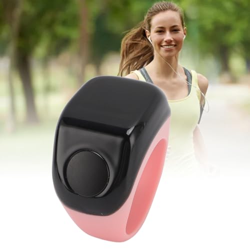 Finger Smart Tally Counter Ring, Muslim Digital Azan Alarm Clock, Vibration Reminder, Touch Control, 0.42in Screen, for Nice Islamic Gift - color: Pink