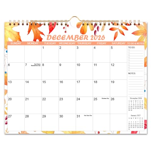 2026-2027 Calendar - Wall Calendar from Apr 2026 to Jun 2027, 15 Monthly Planner with Seasonal Designs for Planning and Organizing for Home or Office, 11.5 x 14.5 In Calendar 2026-2027 - size: 14.5" x 11.5"