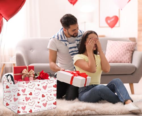 Rectangular Valentines Gift Basket - Pink Love Room Decor - color: Pink Love