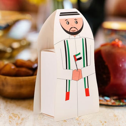 CHILDWEET 30pcs Middle Eastern Eid Candy Boxes Party Favor Treat Holders Paper Candy Packaging for Men and Women Wrapping Supplies