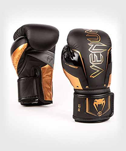 Venum Elite Evo Boxhandschuhe - color: Black/Bronze, size: 10 oz